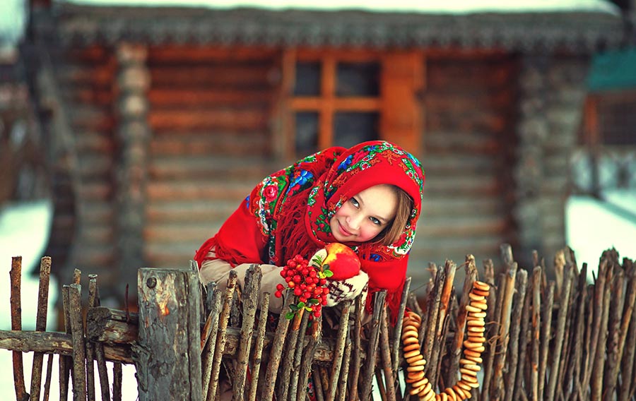 Sexy girl Women in Slavic costumes in Siliguri