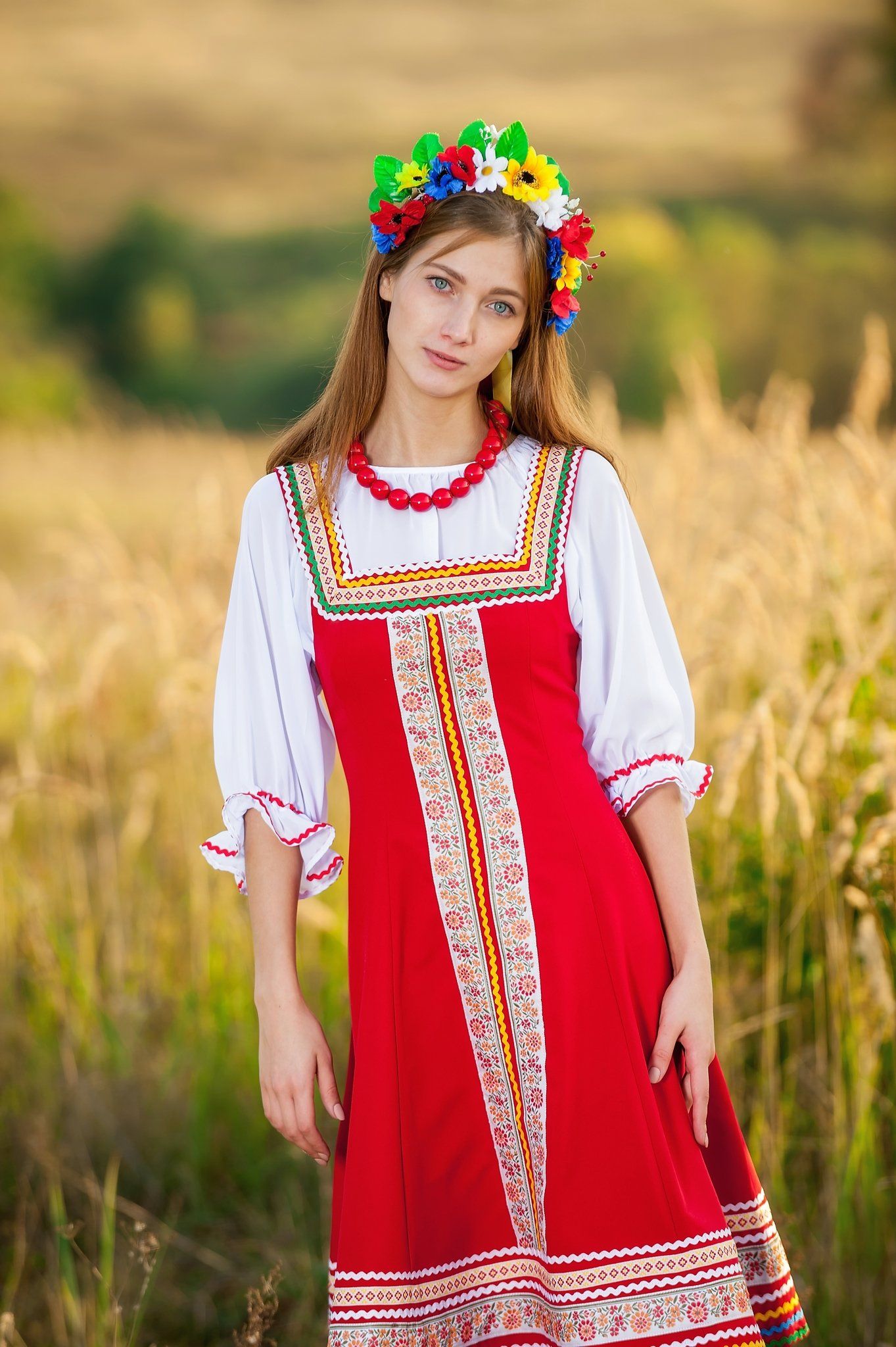 Women in Slavic costumes in Siliguri