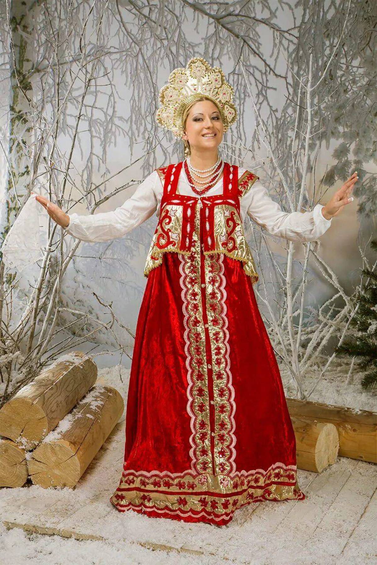 Girls in Slavic costumes in Siliguri